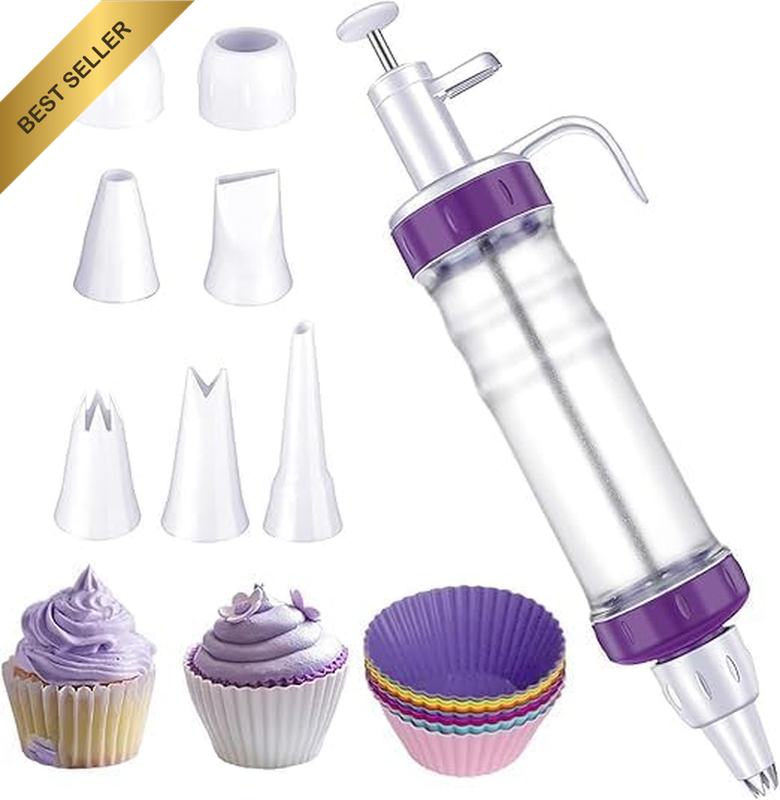 Dessert Decorating Syringe Set, Icing Dispenser Tool, Dessert Decorator Pro with
