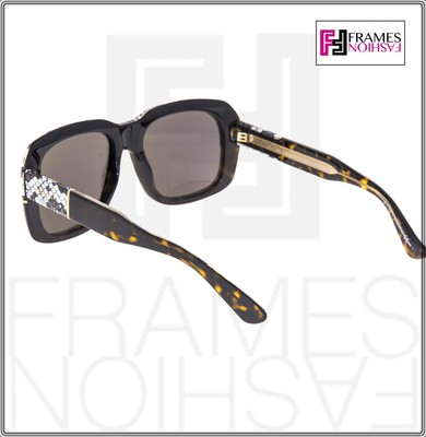 Pre-owned Gucci 1157 Brown Lime Mirrored Ayers Snake Leather Fantasy Sunglasses Gg1157s In Kclz9