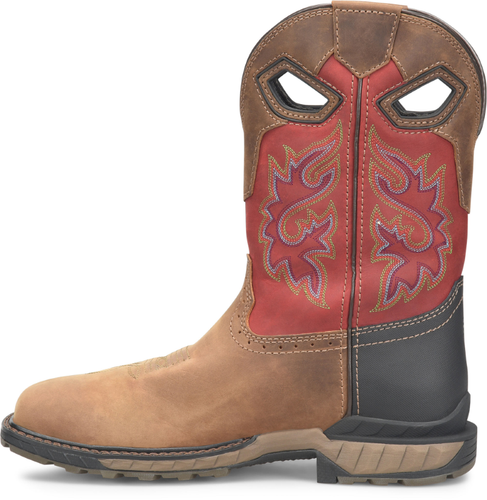 Pre-owned Double-h Boots Men's 11" Phantom Rider Symbol Composite Toe Non-metallic Lug Rop In Brown