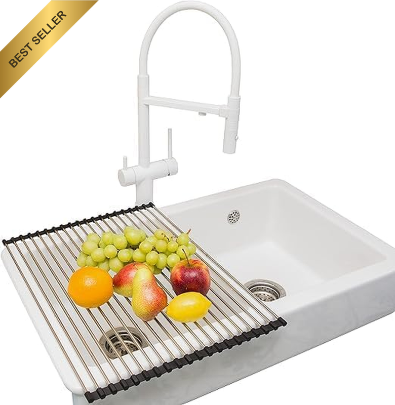 Roll-Up Dish Drying Rack 20"(L) X 16"(W) (50 X 40Cm) - Foldable Multipurpose Hea