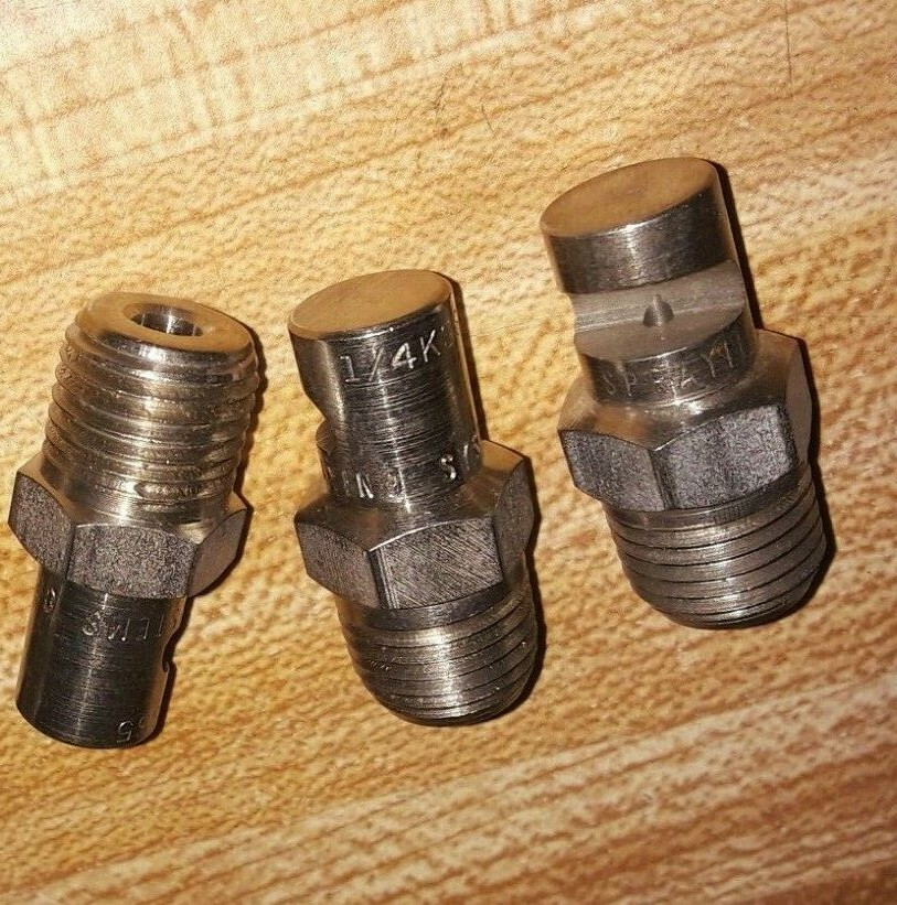 6 Spraying Systems Spray Nozzle 1/4KSS-5 Agriculture 90 Fan Jet Stainless Steel