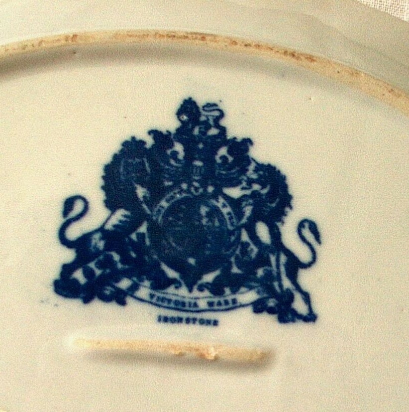 Blue Victoria Ware Ironstone Platter - 11 3/4