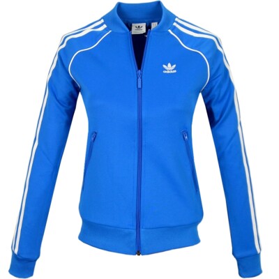 Adidas SST TT Damen Firebird Trainingsjacke Retro Jacke Superstar blau/weiß XS