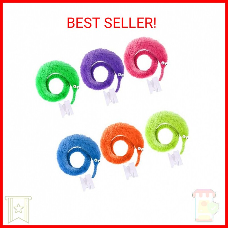 Wiggly Twisty Fuzzy Worms On String Trick Toys Car