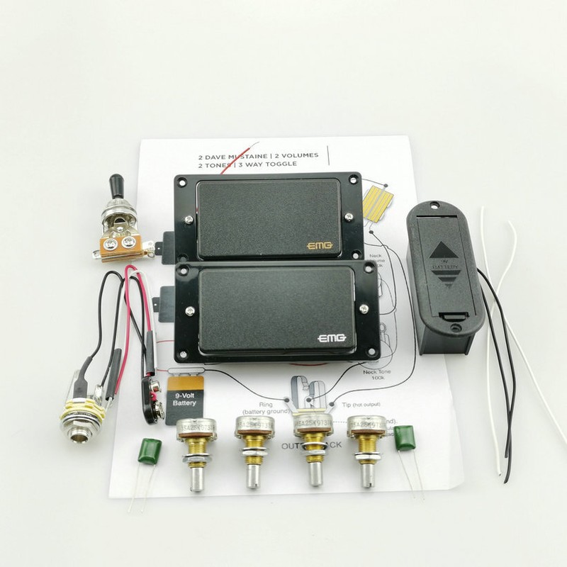 Active Humbucker Pickup Electric Guitar Pickup Black HH Active 9v