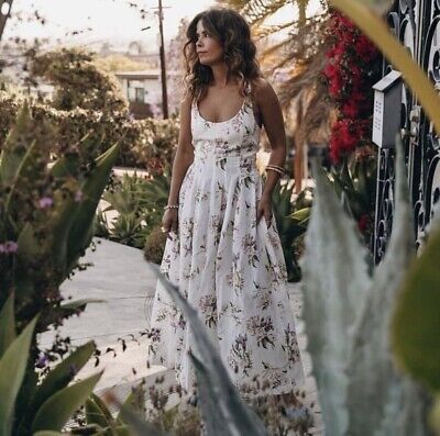 Last Brock Collection X H M Floral Print Lyocell Linen Blend Midi Dress Large eBay