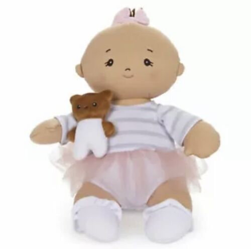 GUND Baby Girl Doll with Tutu & Teddy Bear Plush Brunette, 9
