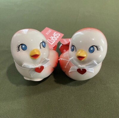 Spritz 2024 Valentine's Day Ceramic Love Birds Set of 2 Pair Red NWT