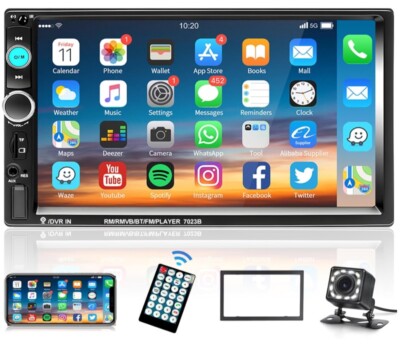 Car Stereo 2 Din Car Radio 7 Inch MP5 Player USB SD Aux-in with Backup Camera