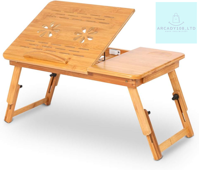 Portable Bamboo Laptop Stand Foldable Desk Notebook Table Laptop