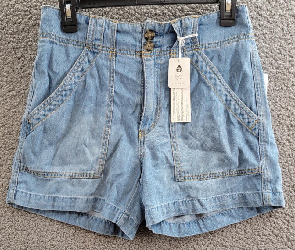 Sanctuary Reissue Shorts Women's XXS Sun Drench Zip Fly With Button Closure~ - Picture 2 of 19