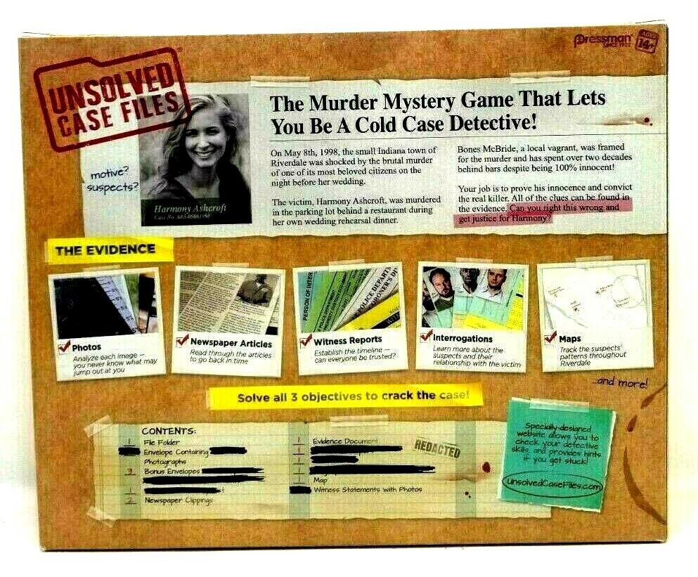 Unsolved Case Files Game Harmony Ashcroft Answers Unsolved Case Files Murder Mystery Game - Harmony Ashcroft Case (Z6