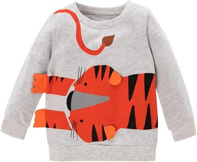 Kids Boys Dinosaur Sweatshirt Jumper T-Shirt Cute Long Sleeve Tops Casual Cotton
