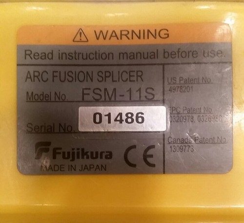 Fujikura FSM-11S Splicemate Fiber Optic Fusion Splicer