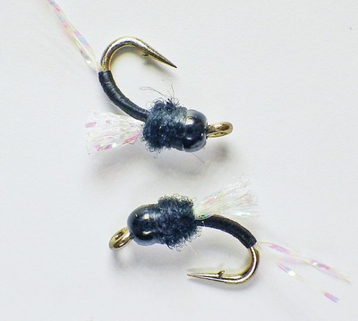 Cheeseman Emerger UV Black Nymphs - Premium Trout Fly Fishing Flies #20