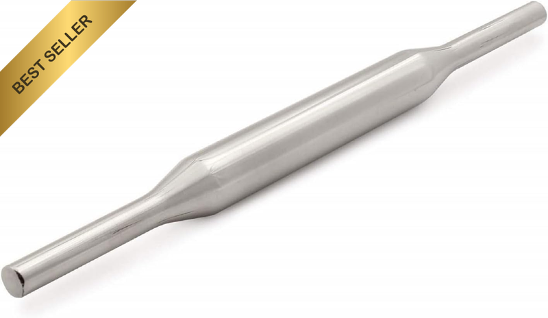 Stainless Steel Rolling Pin for Chapati Roti Dough, Dishwasher Safe Metal Roller