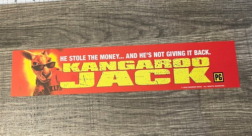 2003 Kangaroo Jack Movie Theater Mylar Poster 2”x12” Anthony