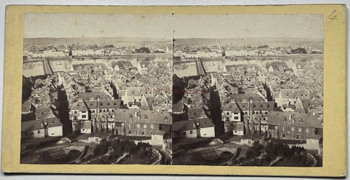 Panorama De Kiev, Ukraine - Photo Stéréoscopique Vintage - Albumine C1865