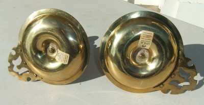 Vntg Pair of Lenox Solid Brass Candlestick Holders w/ Stylized Handles India