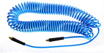 1pc 50 Ft (15 m) Recoil Hose 1/4'' NPT Blue Spiral Compressed MettleAir CHP14-50B