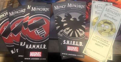 Munchkin Promo Bookmark lot ( Marvel and Rick & Morty )
