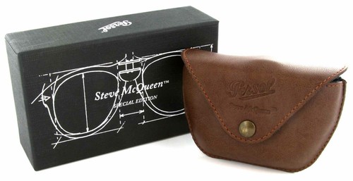 Pre-owned Persol Steve Mcqueen Po 714sm 95/s3 54mm Black / Polarized Blue Gradient
