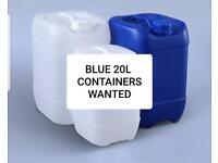 20L 20 L LITRE WATER CONTAINERS JARS DRUMS WANTED