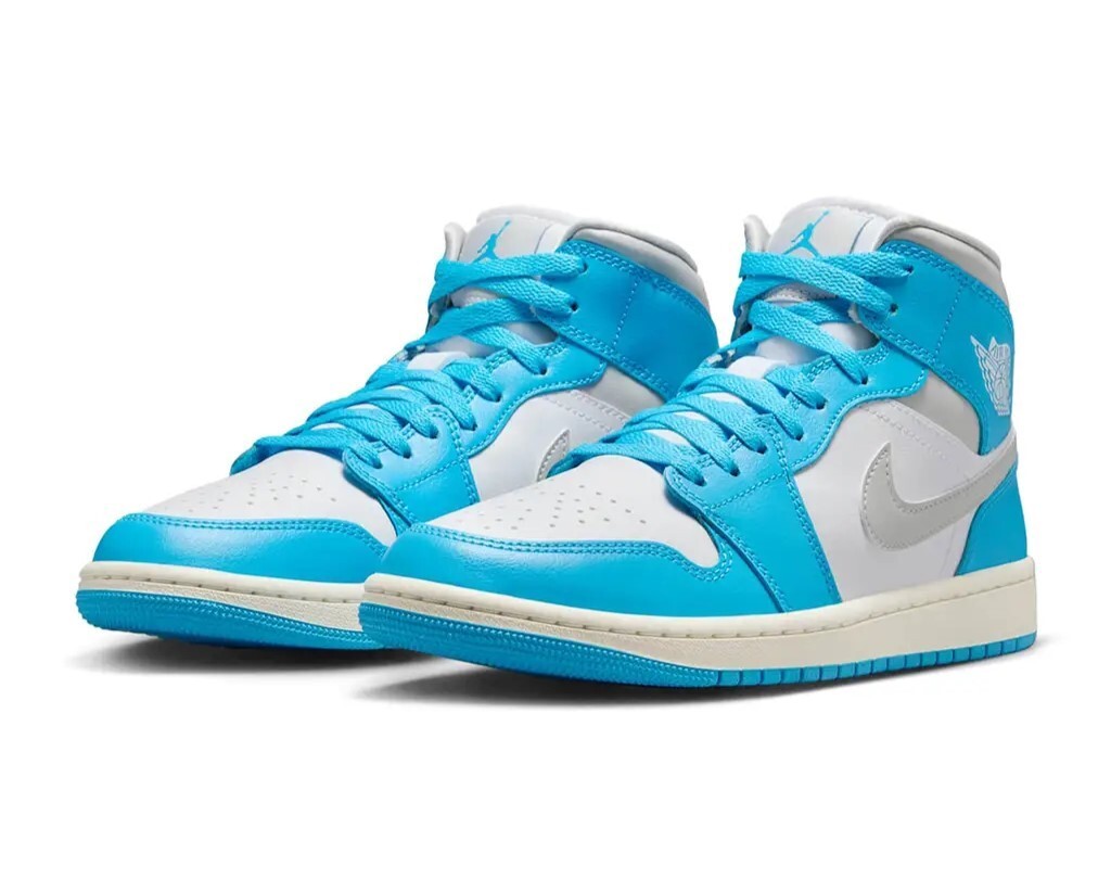Nike Air Jordan 1 Mid Dark Powder Blue Sneakers Shoes 39 40