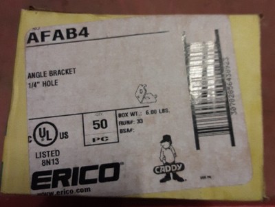 CADDY AFAB4 1/4  ANGLE BRACKET - BOX OF 50