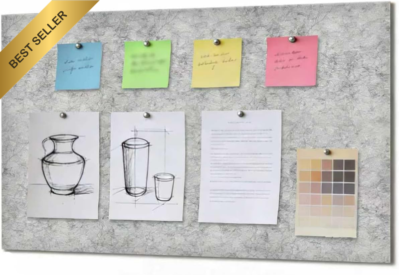 Large Cork Board Alternative for Walls, 120×120Cm Felt Bulletin Board, 4 Pcs Pin