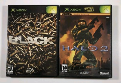 TWO GAME BUNDLE  - HALO 2 (2004) & BLACK (2006)  (Microsoft Xbox)