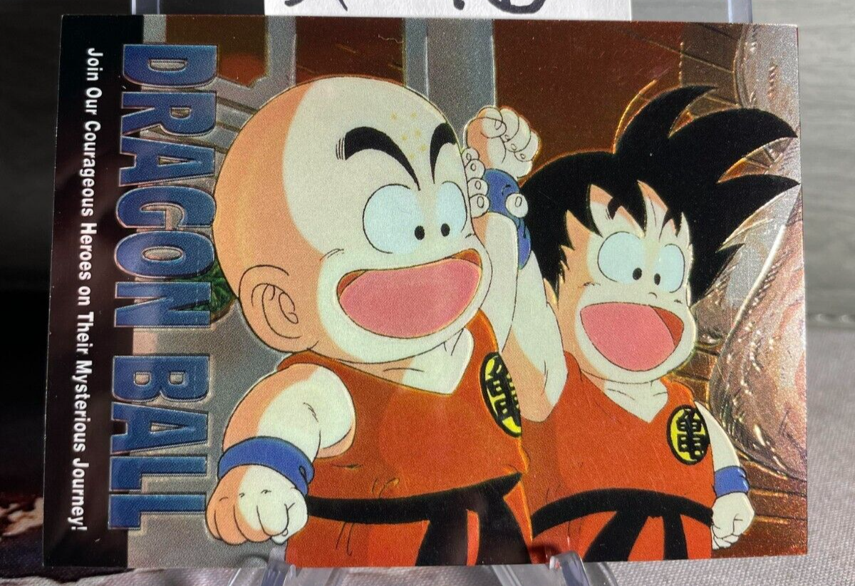 1995 BIRD STUDIOS DRAGON BALL CHROMIUM REFRACTOR CARD Krillin & Kid Goku #16 1995 BIRD STUDIOS DRAGON BALL CHROMIUM REFRACTOR CARD Krillin & Kid Goku #16