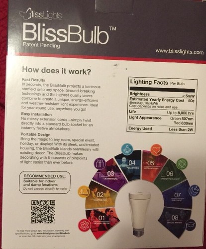 BlissBulb – 2 Bulbs Red And Green Bliss Bulb Laser Pinpoints