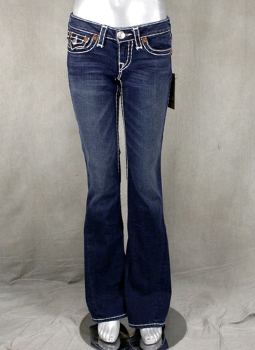 Pre-owned True Religion Jeans Women's Joey Super T Dusty Skies Dark Wash Flare 10503nbt2