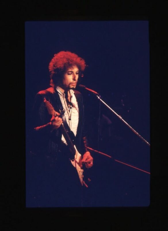 Bob Dylan Vintage Concert Playing Fender Guitar Original 35mm Transparency 