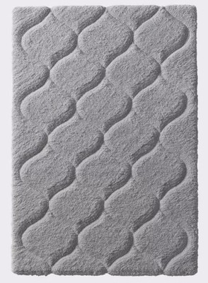 Teppich grau 120 x 180 cm HEINE Hochflor Teppich Hoch-/Tief-Struktur Gr. 3 P785