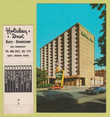 Matchbook Postcard Combo - Holiday Inn Gary IN Downtown