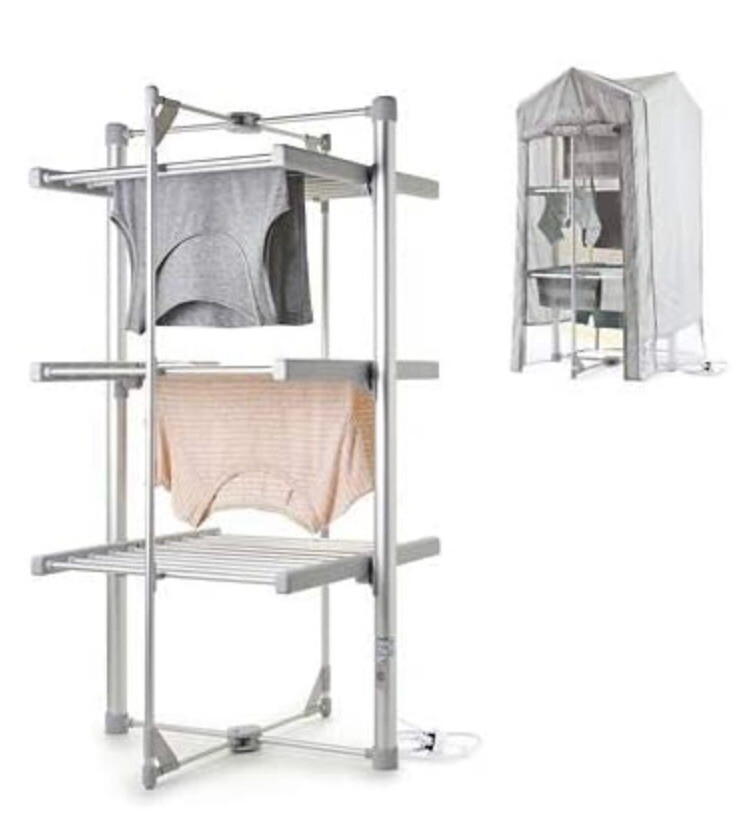 (Electric Heated Clothes Horse for Drying) DrySoon Mini 3Tier Heated