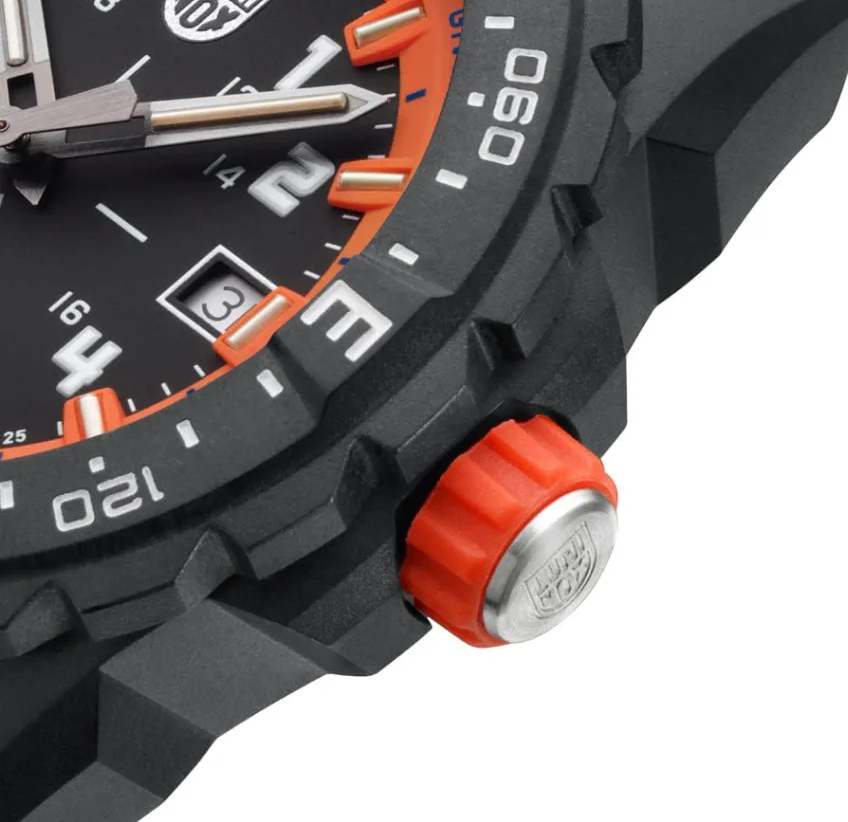 Pre-owned Luminox Men's Watch Bear Grylls Survival Quartz Orange Dial Black Strap Xb.3739