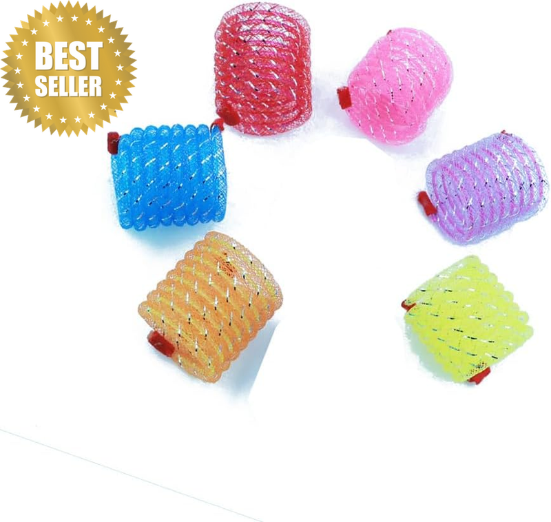 6Pcs Colorful Cat Springs Spiral Toy for Indoor Cats, Fun Interactive Pet Play T
