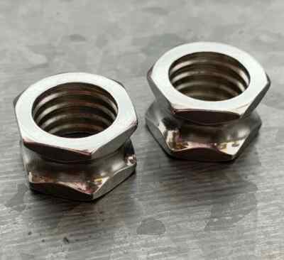 PAIR Hexagon Bolt Tunnels Screw 316L Surgical Steel Double Flare Plugs Gauges