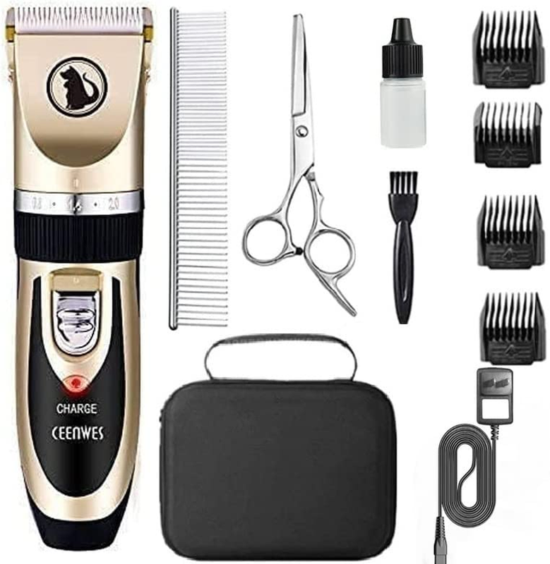 PET CLIPPERS Professional Heavy Duty Trimmer Thick Hair Dog Grooming Kit