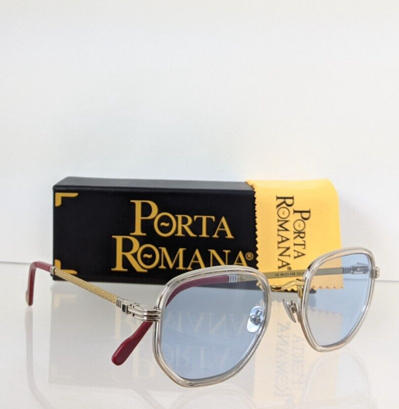 Pre-owned Porta Romana Authentic  Sunglasses Mod 1262 Col 600bp Gold Plated Vintage In Blue