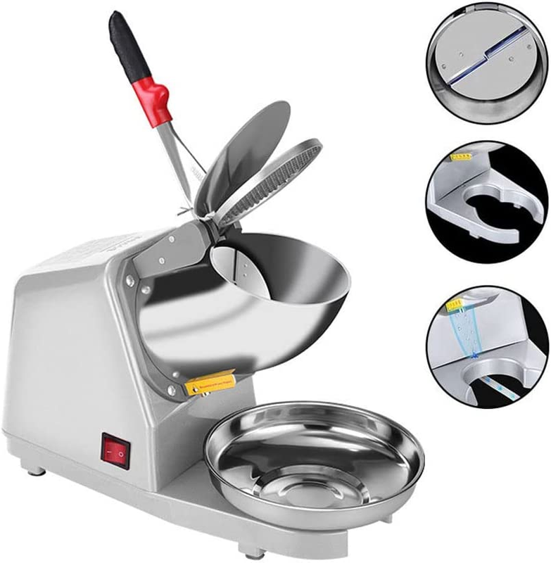Electric Shaved Ice Machine 1Pcs Electric Dual Blades Ice Crusher Shaver Snow