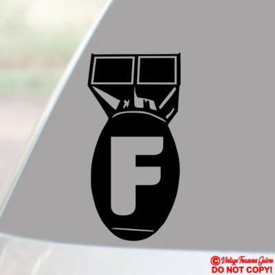 FBOMB F-BOMB Vinyl Decal Sticker Car Truck Rear Window Bumper Laptop FUNNY JDM