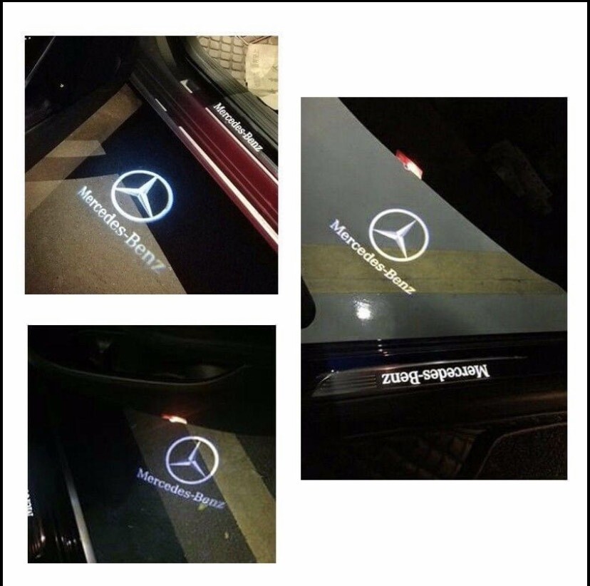 MERCEDES BENZ PROJECTOR CAR DOOR LED LIGHTS PUDDLE GHOST LASER COURTESY