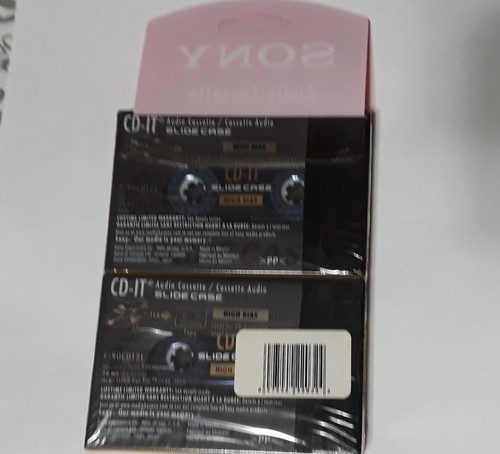Sony CD IT High Bias 2 Audio Cassette tapes Slide Case 90 min Sealed
