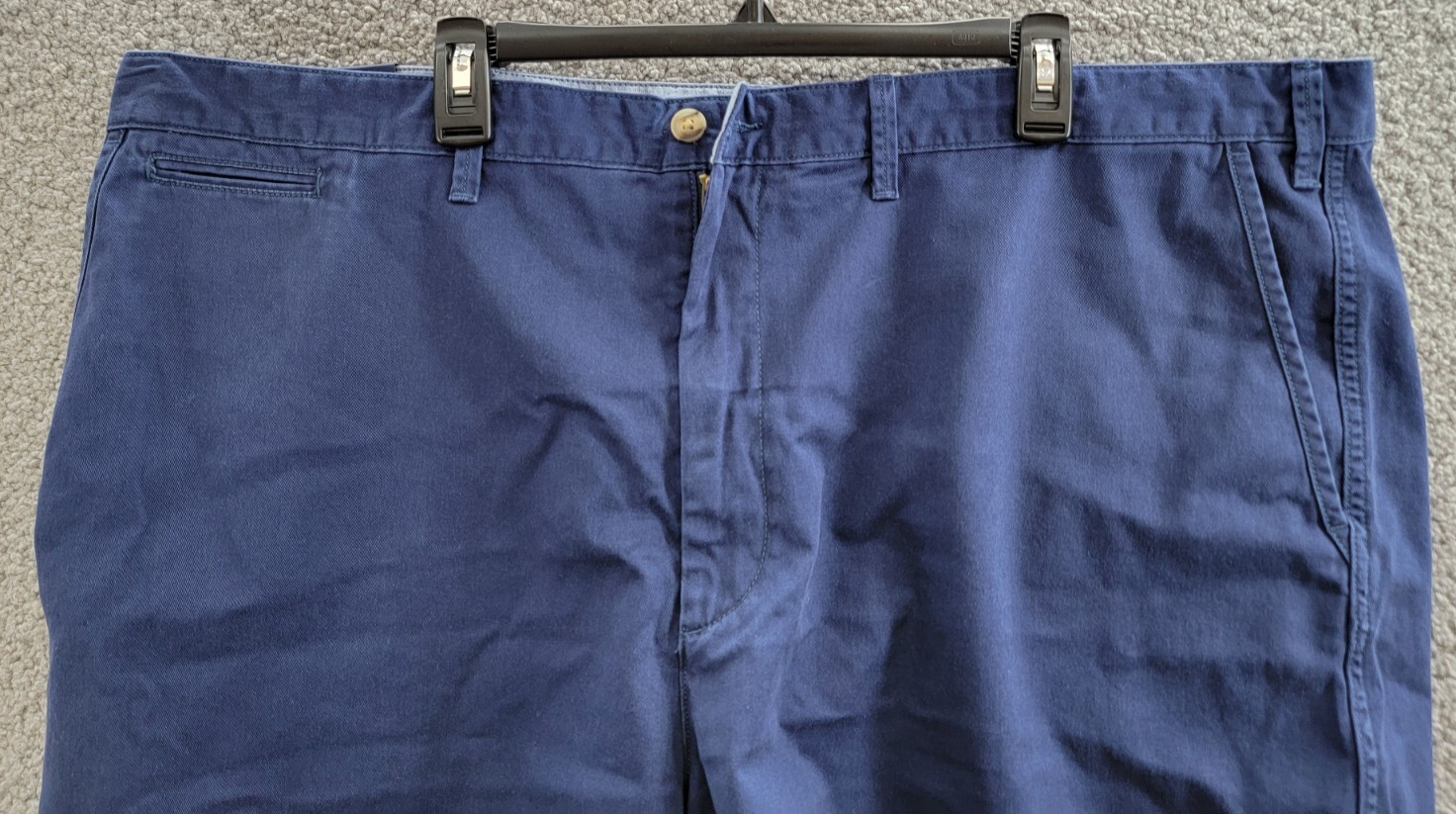 Polo Ralph Lauren Big & Tall Classic-Fit Chino Shorts Men's 46B/46G Navy Button~ - Picture 3 of 18
