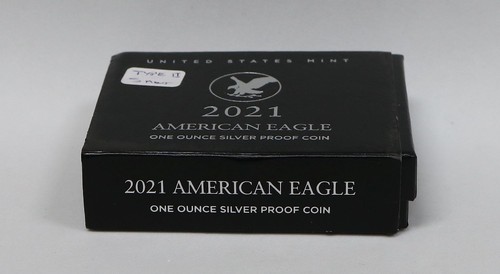 2021- S TYPE 2 $1 AMERICAN SILVER PROOF EAGLE OGP ~ FREE SHIPPING #1801 Front
