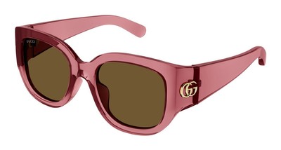 Pre-owned Gucci Gg1599sa - 003 Red Sunglasses In Brown